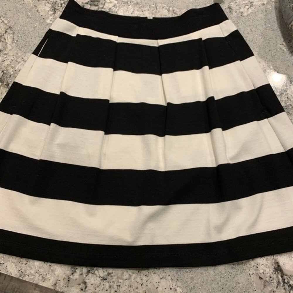French Connection Black & White Stripe Skirt